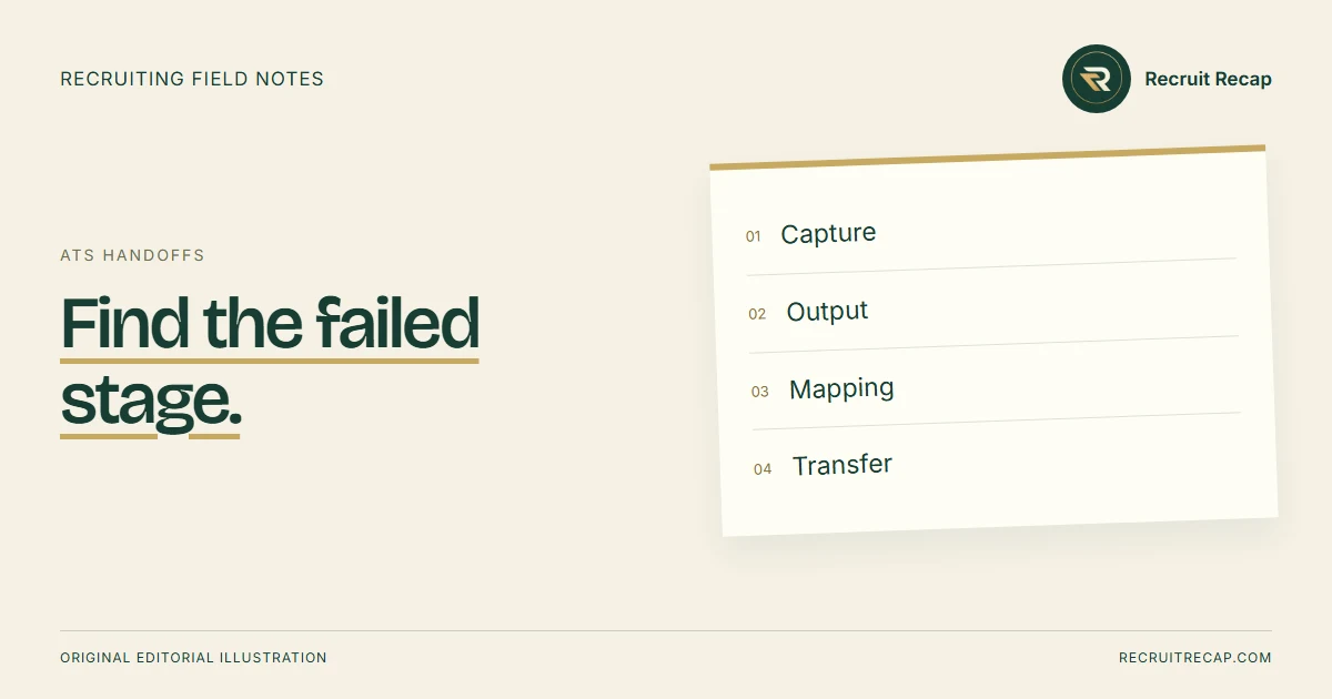 Original editorial illustration: Find the failed stage. Key points: Capture, Output, Mapping, Transfer.